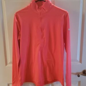 Womens Nike fleece lined running shirt, Size XL